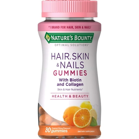 Nature's Bounty® Optimal Solutions Hair, Skin & Nails with Biotin and Collagen, 80