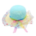thumbnail image 3 of THDHVS Girls Hat,Wide Brim Straw Sun Hat Cute Style UPF Breathable Outdoor Beach Summer Hat for Kids Random Accessories Color,Kids Hat Blue Free Size, 3 of 4