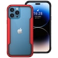 thumbnail image 3 of Case for iPhone 15, [Military Grade Drop Protection] [Wireless Charging] Soft TPU Frame + Clear Hard PC Back Case, Shockproof Non-Slip Stylish Cover for iPhone 15 - Red, 3 of 10