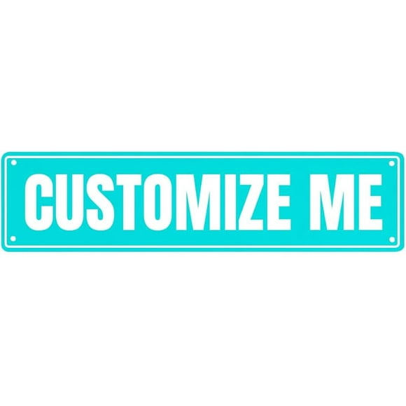 Personalized Custom Metal Signs, Customize Your Own Street Signs Road Signs, Waterproof Signs with Photo Picture Text Logo for Home, Garden, Office Buildings, 16"x4"