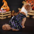 thumbnail image 6 of New Fun Dog Skeleton Halloween Costume Pet Lace Hair Proof Pumpkin Butterfly Dress Dog Clothes Gift, 6 of 7