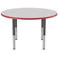 thumbnail image 3 of ECR4Kids 48in Round Everyday T-Mold Adjustable Activity Table Grey/Red/Black - Super Leg, 3 of 7