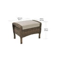 thumbnail image 2 of W Unlimited Modern Concept Faux Sea Grass Rattan Patio Ottoman in Brown, 2 of 2