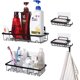 thumbnail image 1 of Juego de 4 Estantes para Ducha,Repisas para Baño, pared Sin Taladrar Adhesiva,Estanteria Baño para baño Cocina - Negro esquí esquí Gafas de esquí, 1 of 5