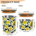 thumbnail image 3 of Lemon Leaf Airtight Coffee Bean Canister 17oz Food Storage Containers with Lids For Gournd, Tea, Sugar, Flour, Rice, Cereal, Candy Cookie Jar, 3 of 8