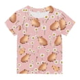 thumbnail image 7 of SGFCWSX Girls Short Sleeve T-Shirt, Casual Printed Kids Fashion Top Watermelon Red Size 5-6 Years, 7 of 7