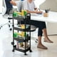 thumbnail image 1 of Zapatero para armario, organizador y almacenamiento de armario, carrito de almacenamiento con ruedas de 4 niveles, organizador de plástico multiespacio para cocina, sala de estar, oficina y baño., 1 of 7