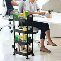 CVLNCYCLING Shower Caddy Shower Organizer Bathroom Shower Shelves,Corner Shower Caddy,4-Tier Rolling Storage Cart with Wheels for Bathroom,Kitchen,Countertop