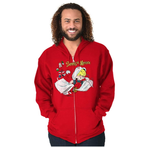 Christmas Dennis Santa Beard Thief Zip Up Hoodie Men's Women's Brisco Brands S