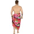 thumbnail image 2 of HAPPY BAY Men's Christmas Swim Trunk Swimsuits Sarong Pareo Beach Wrap One Size Fuscia, Holiday Summer Vacation Aloha, 2 of 4