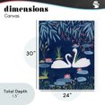 thumbnail image 4 of Stupell Industries Rustic Lodge Swan Pair on Blue Pond Canvas Art, 24 x 30, by Nabeela Rumi, 4 of 8