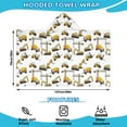 thumbnail image 2 of Cartoon Construction Vehicles Forklifts Hooded Bath Towel，50"x30" for Ages 3 To 12 Kids, Quick Dry Lightweight Soft Microfiber Hood Beach Towel Cover Up for Kids, 2 of 7