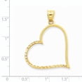 thumbnail image 2 of Beautiful 14K Satin D/C Crooked Heart Pendant, 2 of 2