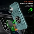 thumbnail image 3 of Armor Case for iPhone 17 with Hidden Credit Card Slot [360° Rotatable Ring Holder Stand Magnetic Kickstand][Support Car Mount]Shockproof Phone Case For iPhone 17,Green, 3 of 7