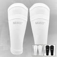 thumbnail image 4 of Splihome 1Pair Men Soccer Football Shin Pads Holder Support Socks Guard Protector Sleeves White, 4 of 4