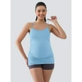 thumbnail image 6 of ANFERRY Maternity Tank Tops for Women Seamless Side Ruched Camisoles with Built in Bra Scoop Neck Y Back Pregnancy Basic Shirt, 6 of 10