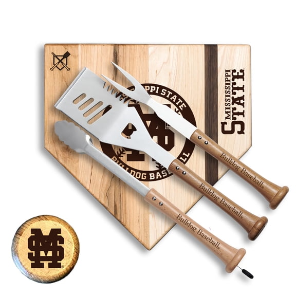 Baseball BBQ  Mississippi State Bulldogs 12" Silver Slugger Combo Set