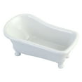 thumbnail image 1 of Kingston Brass BATUBW 7 Inch Mini Ceramic Clawfoot Tub Soap Dish Decor, White, 1 of 1