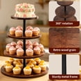 thumbnail image 6 of MOJINO Cupcake Stand for 38 Cupcakes, 4 Tier Wood Cupcake Tower with 360° Rotating Base, Large Dessert Table Display Set for Wedding, Birthday, Baby Shower, Party, 6 of 8