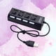 thumbnail image 3 of Concentrador USB de 4 puertos con interruptor independiente y divisor USB 2.0 (negro), 3 of 5