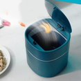 thumbnail image 3 of Mini Trash Can Desktop Waste Bin with -Open Lid Small Table Top Bin Graceful Round Corner Paper Bin, 3 of 5