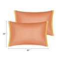 thumbnail image 4 of REGALWOVEN Pillow Cases Set of 2, Soft Satin Polyester Cooling Pillow Covers with Envelope Closure Orange Yellow Queen, 4 of 7