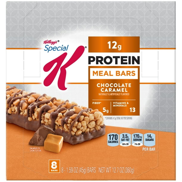 Kellogg's® Special K® Protein Meal Bars, Chocolate Caramel, Bulk Size, 6 Boxes (8 Each, 12.7 oz
