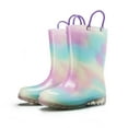 thumbnail image 4 of Kushyshoo Kids Light up Rain Boots Aurora Gradient Glitter Toddler Boys Shoes Size 5, 4 of 6
