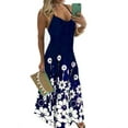 thumbnail image 1 of Enwejyy Women Sunderss Vacation Beach Long Dress Gradient Floral Sleeveless Sling Dress, 1 of 5