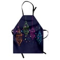 thumbnail image 1 of Lantern Apron Candles in Night Sketch in Various Colors with Dots Arabian Motifs, Unisex Kitchen Bib Apron with Adjustable Neck for Cooking Baking Gardening, Dark Purple Multicolor, by Ambesonne, 1 of 3