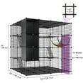 thumbnail image 2 of LINJH Large Cat Cage for 1-4 Cats with Storage Cube with Hammock 4 Tiers Cat Kennel, 2 of 9