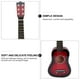 thumbnail image 4 of Guitarra acústica de 21 pulgadas, guitarra de madera portátil de tamaño pequeño para niños (rojo), 4 of 5