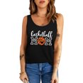 thumbnail image 2 of ABPHQTO Camiseta de tirantes para mujer, color negro, regalo para el día de la madre, mamá de baloncesto, 2 of 5