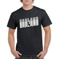 thumbnail image 5 of UGP Campus Apparel Oakland Retro Repeat - Sports Team City Pride Tailgating T Shirt - Small - Black, 5 of 6