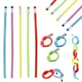 thumbnail image 2 of Pencils Bulk, Tyeign 5Pc Bendy Fun Pencils for mans Bendable Flexible Colorful Gold Soft Rubber Pencils with Erasers for Classroom Gifts Goodie Bag Fillers Back to Office Pencil Pencil Sharpener, 2 of 7