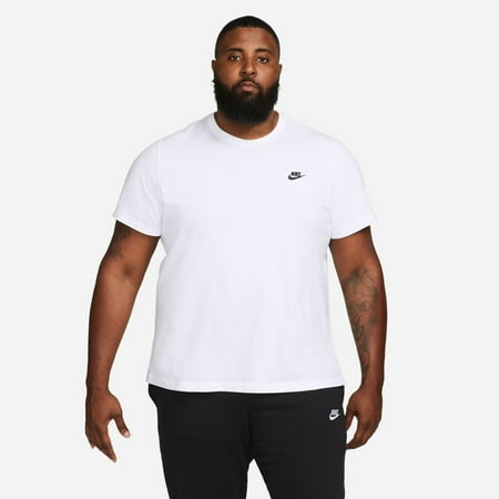 Nike Sportswear Club Men's T-Shirt Color: White/Black Size: XL Tall