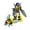 Yellow, variant on Green Transformable Alloy Insect Mecha Robot Toy Converts Between Realistic Bug And Robot Modes With Articulated Joints