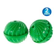 2 Eco Friendly Washing Cermaic Balls - All Natural, Checmical Free, Fragrance Free Laundry Detergent Alternative - Reusable - GREEN