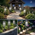 thumbnail image 5 of 10 Pack Solar Pathway Lights Outdoor, Waterproof LED Solar Garden Lights with Cold White Glow, Dusk to Dawn Automatic Landscape Lighting for Yard, Lawn, Walkway, 5 of 7