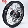 thumbnail image 2 of Applies to Dirt Bike Pit Bike Front 12 inch Rims 12" 1.85x12 with Disc brake for small off road motorcross CRF  Front Wheels, 2 of 7