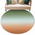 thumbnail image 2 of Gradient Sage Green Round Living Room Rugs 7 ft, Modern Minimalist Green Orange Ocean Beach Washable Area Rug with Non-Slip Sturdy Edge Binding Round Carpet for Kitchen Office Bedroom, 2 of 9