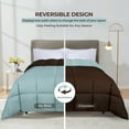 thumbnail image 3 of BNM Reversible Comforter, Twin XL, Choco-Sky Blue, 3 of 10