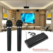 Professional Wireless Microphone System Dual Handheld 2 x Mic Receiver