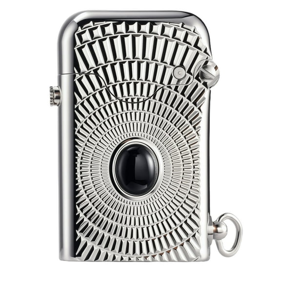 Automatic Ignition Classic Brass Kerosene Lighter, Refillable, Soft-Flame, Safety Lock, Relief Carving, Inlay, Unique, Luxury, Collectible, Father's Gift, Thorens Gen 1 Single Claw Eye of Diamond