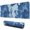 Blue Camouflage, variant on Blue and Black Camouflage mousepad Gamingwaterproofwashable for Office Home Work GamingmousematRubber Base Mousepad with Stitched Edges 31.5x11.8inches