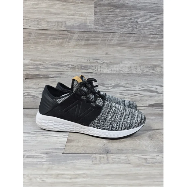 New Balance Fresh Foam Cruz V2 Black White Athletic Shoes MCRUZKW2 Men Size 12 D