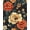 Black/Orange/Ivory, variant on Boho Butterfly Adhesive Shelf Liner Contact Paper, 17.5" x 78" Vintage Black Floral Wallpaper for DIY Craft, Vinyl Removable Wallpaper for Dresser Dollhouse Cabinet Drawer in Dark Colorful