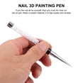 thumbnail image 3 of 3 unids Cepillos de pluma de arte de uñas DIY Nail Drawing Pens Salon Manicure Supply Black, 3 of 5
