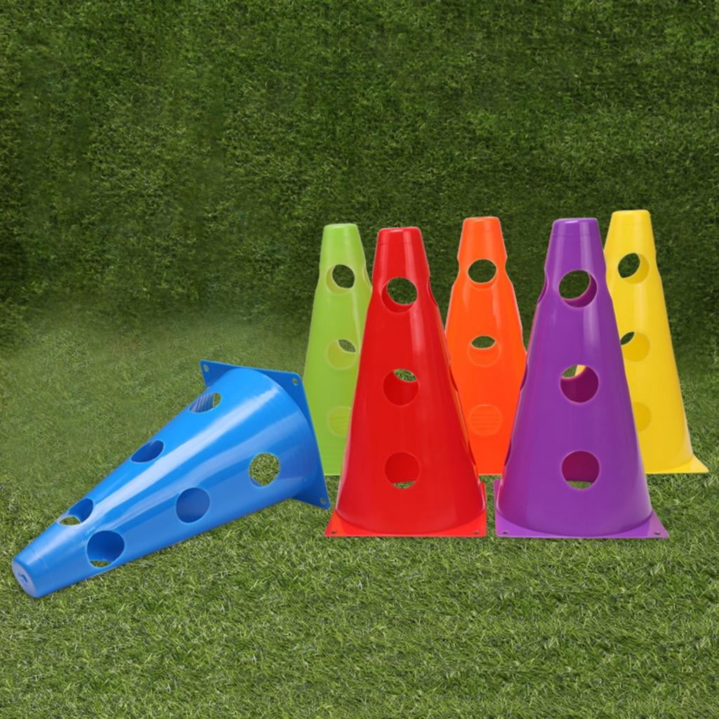 Yihuala 12/18Pcs Agility Cone Football Training Maker Bucket Field Skating Marker Soccer Training Marker Obstacle Cone