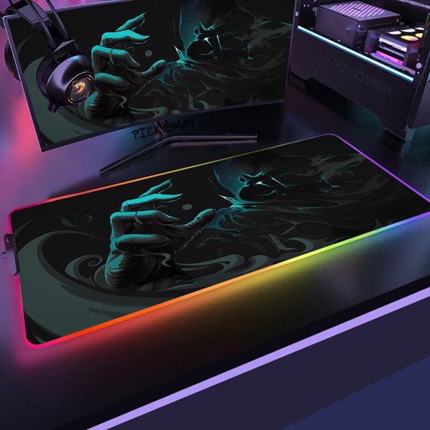 Valorant-alfombrilla de ratón grande RGB para Gamer, alfombrilla de ratón grande para PC, XXL retroiluminación LED, alfombrillas de mesa para teclado, alfombrilla de escritorio para juegos de ordenado LIUWENJING unisex